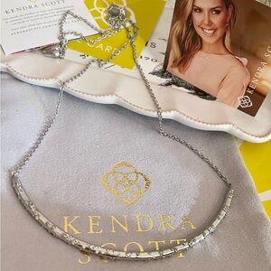 Kendra Scott Silver Amber Chocker Necklace